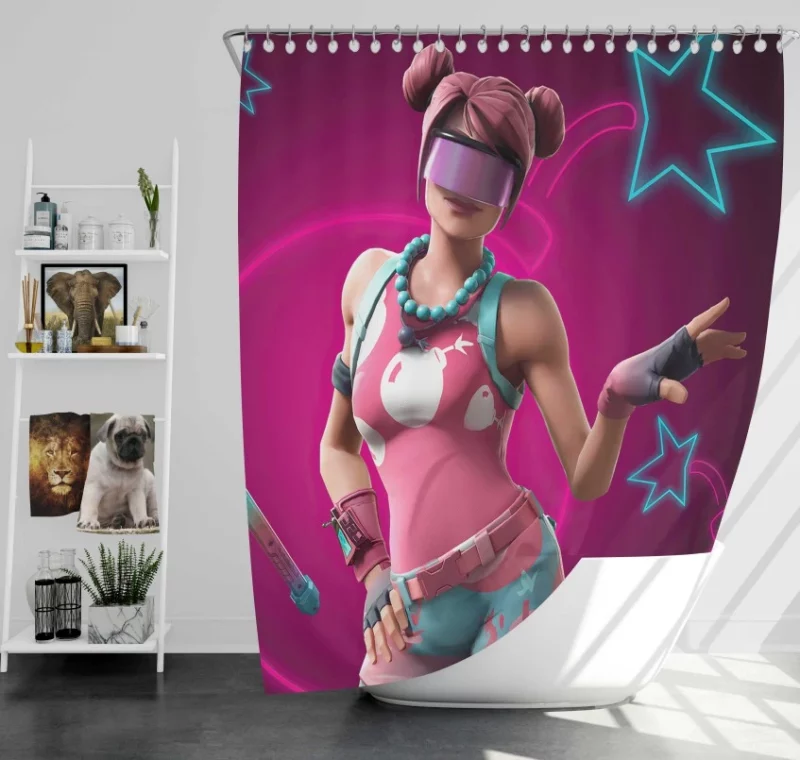 Bubble Bomber Fortnite Bath Shower Curtain