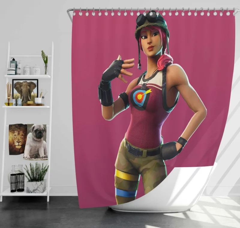 Bullseye Fortnite Bath Shower Curtain