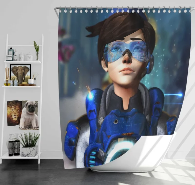 Cadet Oxton The Sound Of Silence Overwatch Tracer Bath Shower Curtain