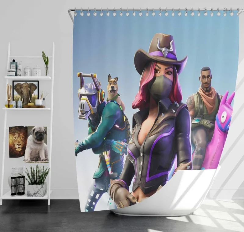 Calamity Fortnite Bath Shower Curtain