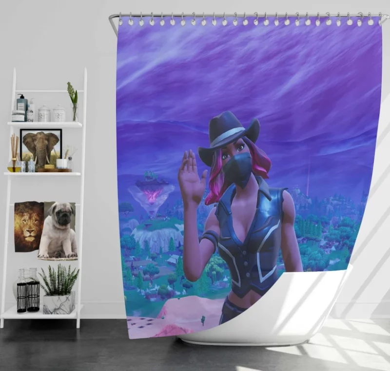 Calamity Fortnite Battle Royale Bath Shower Curtain