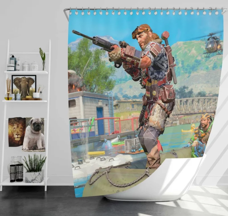 Call Of Duty Black Ops 4 Blackout Bath Shower Curtain