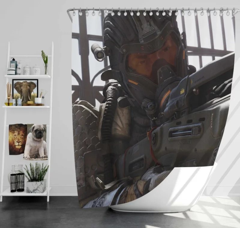 Call Of Duty Black Ops 4 Video Game Bath Shower Curtain