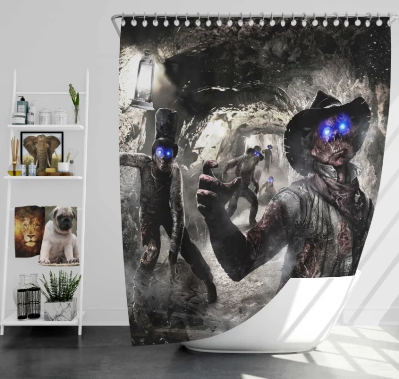 Call Of Duty Black Ops Ii Zombie Bath Shower Curtain