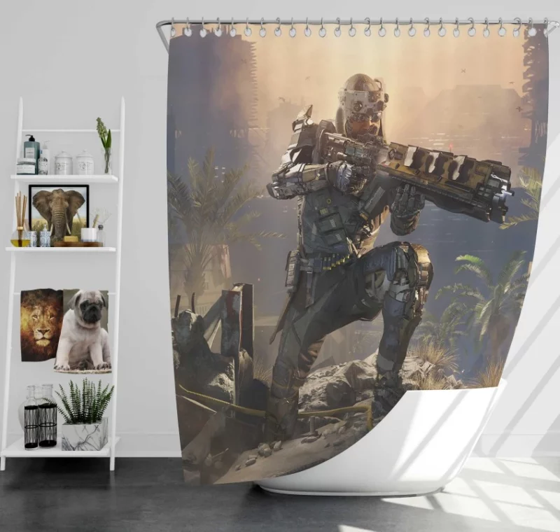 Call Of Duty Black Ops Iii Cod3 Bath Shower Curtain