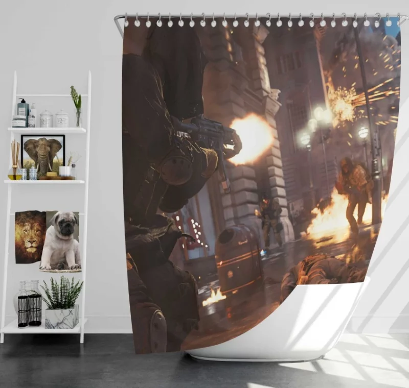 Call Of Duty Modern Warfare Call Of Duty Soldier Bath Shower Curtain