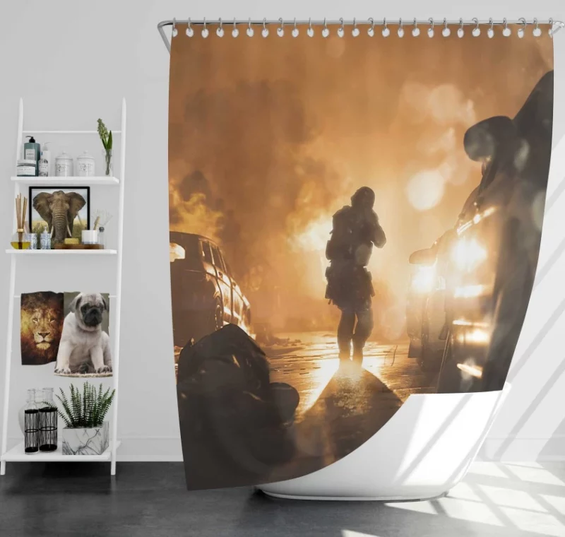 Call Of Duty Modern Warfare High Quality Bath Shower Curtain