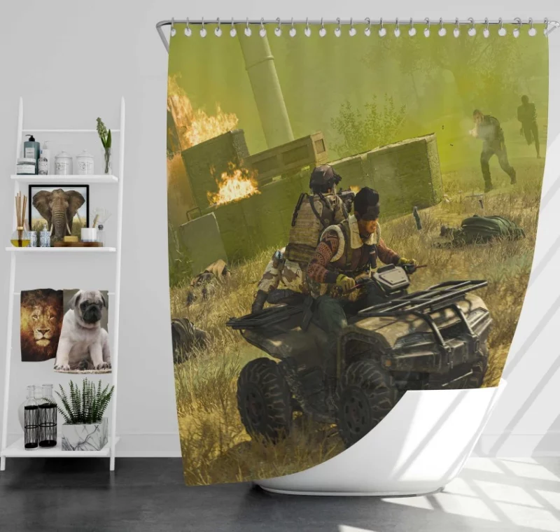 Call Of Duty Warzone Quads Bath Shower Curtain