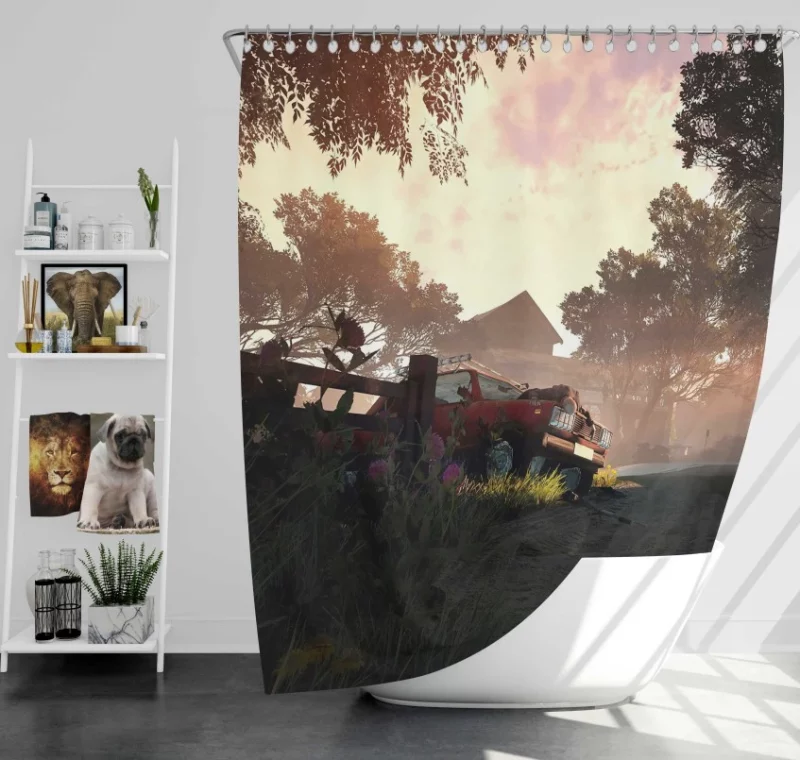 Car Playerunknowns Battlegrounds Bath Shower Curtain