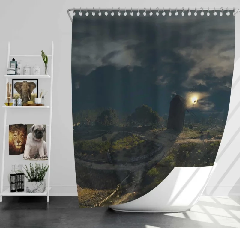 City Of Beauclair From "The Witcher" The Witcher 3 Wild Hunt Bath Shower Curtain