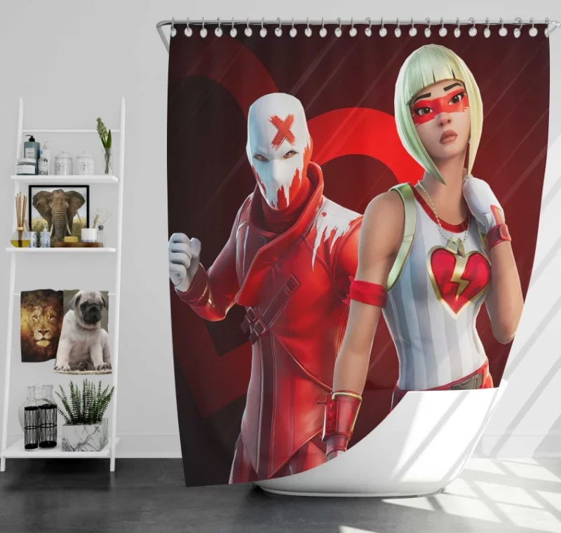 Crusher Fortnite Bath Shower Curtain