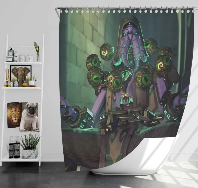 Cultist Zenyatta Overwatch Bath Shower Curtain