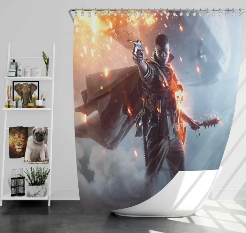 DANGEROUS Battlefield Hardline Bath Shower Curtain