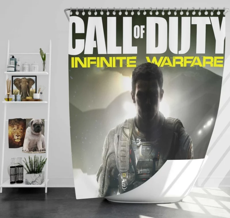 DANGEROUS Call Of Duty Infinite Warfare Bath Shower Curtain