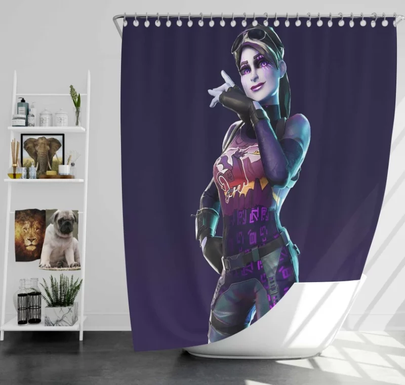 Dark Bomber Fortnite Bath Shower Curtain