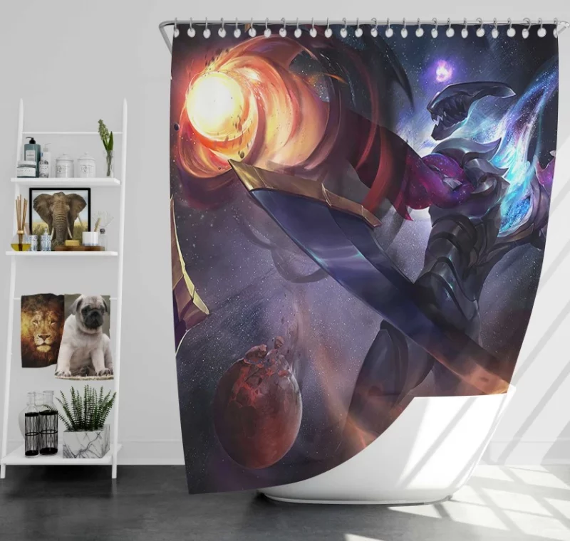 Dark Star Thresh League Of Legends Bath Shower Curtain