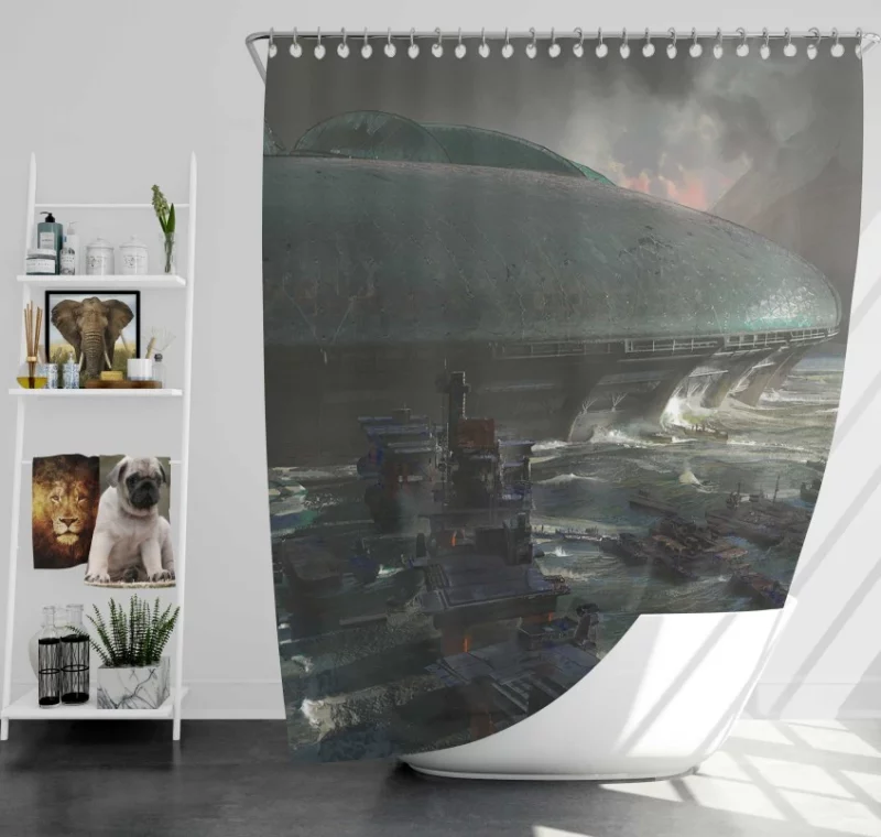 Destiny 2 Forsaken Gun Sci Fi Bath Shower Curtain