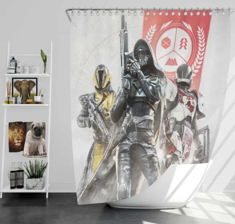 Destiny 2 High Quality Bath Shower Curtain