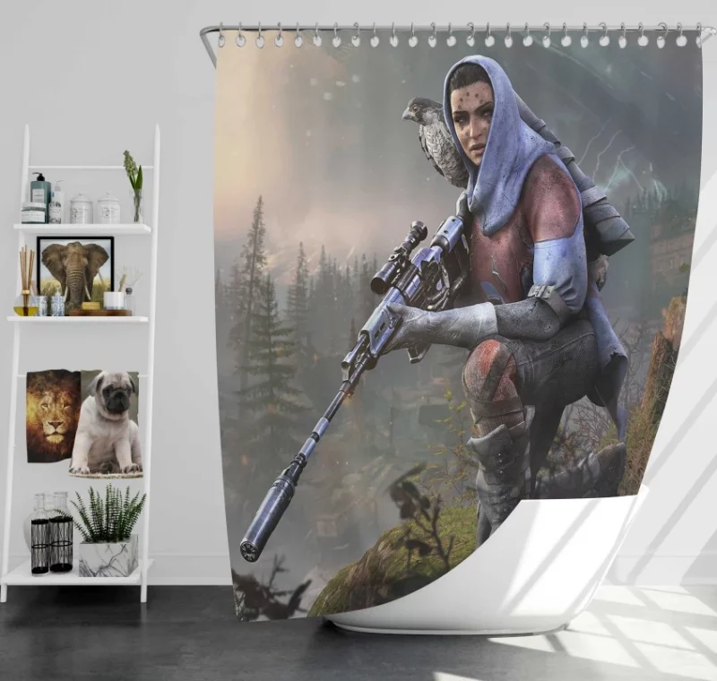 Destiny 2 Ruin Bath Shower Curtain