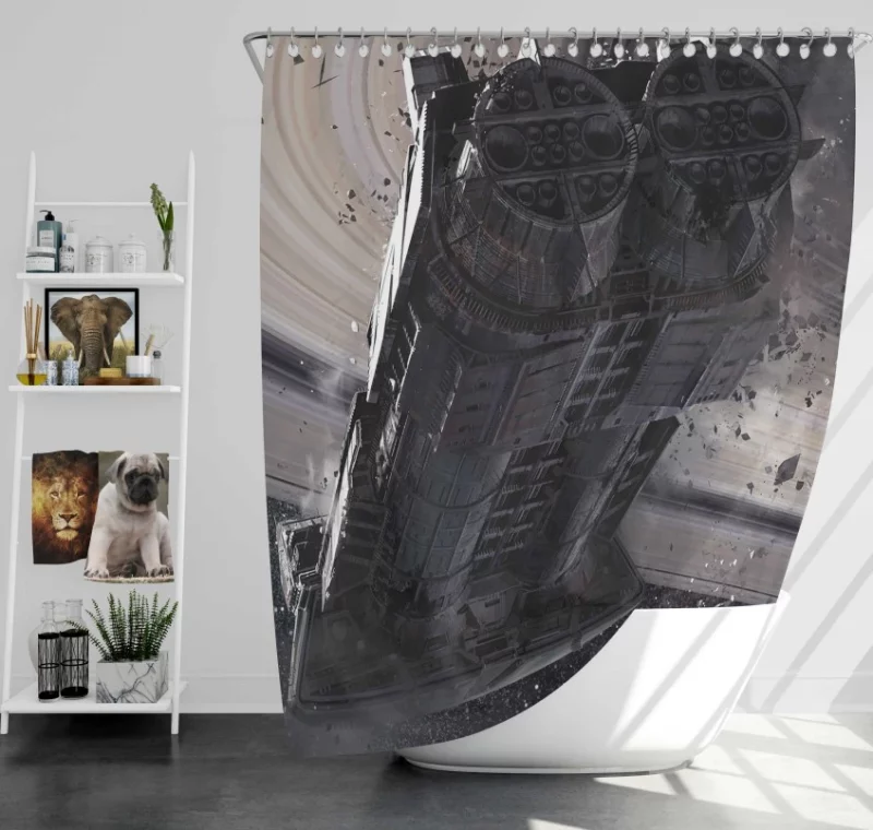 Destiny 2 The Traveler Bath Shower Curtain