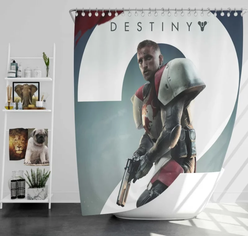 Destiny 2 Vex Structure On Io Bath Shower Curtain