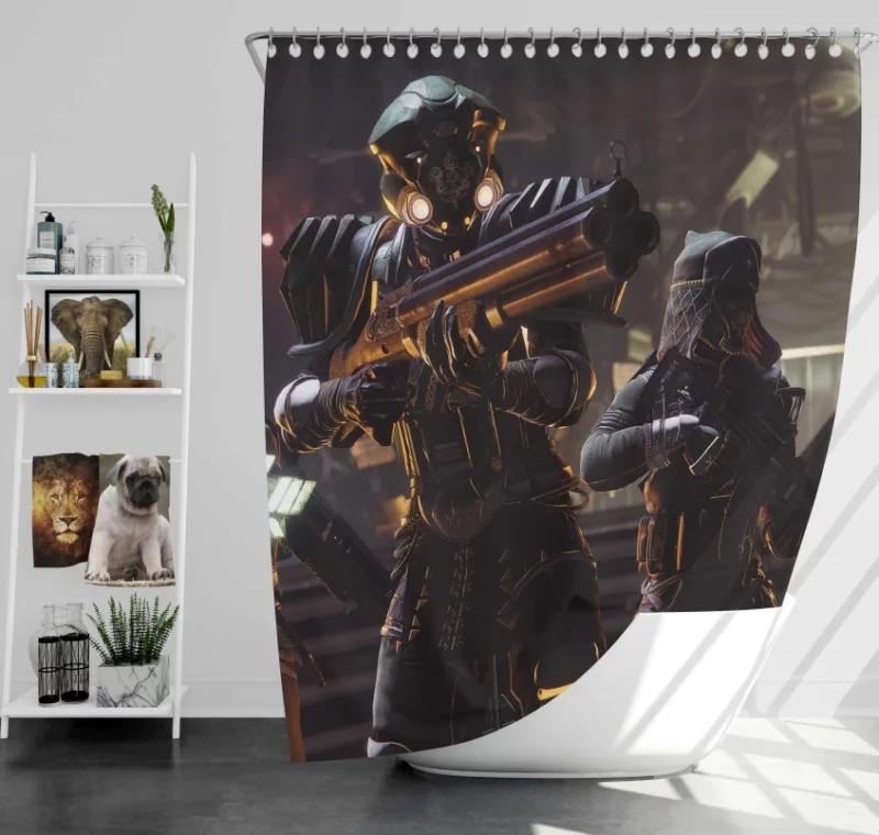 Destiny 2 Zavala Bath Shower Curtain