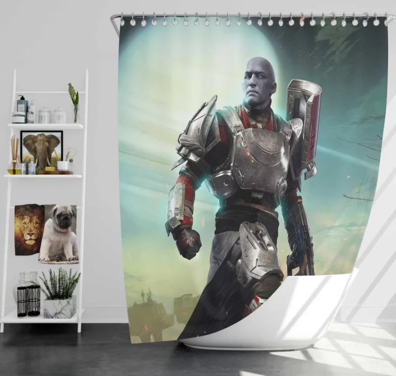 Destiny 2 Zavala Ikora And Cayde Bath Shower Curtain