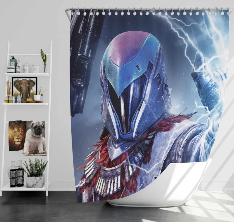 Destiny Desert Building Sci Fi Bath Shower Curtain