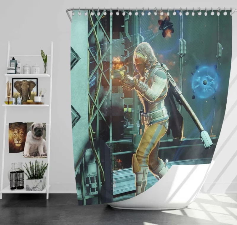 Destiny Epic Sci Fi Bath Shower Curtain