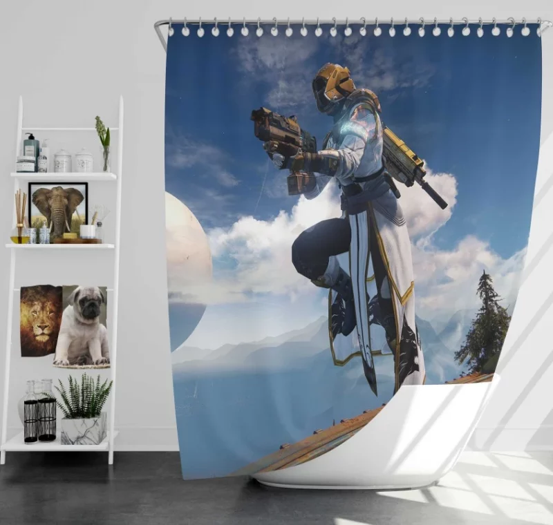 Destiny Game Themed Bath Shower Curtain