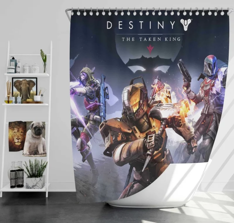 Destiny Planet Planetscape Bath Shower Curtain