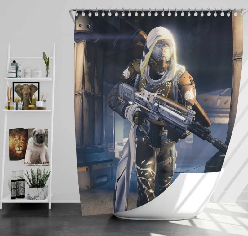 Destiny Titan With Ghost Bath Shower Curtain