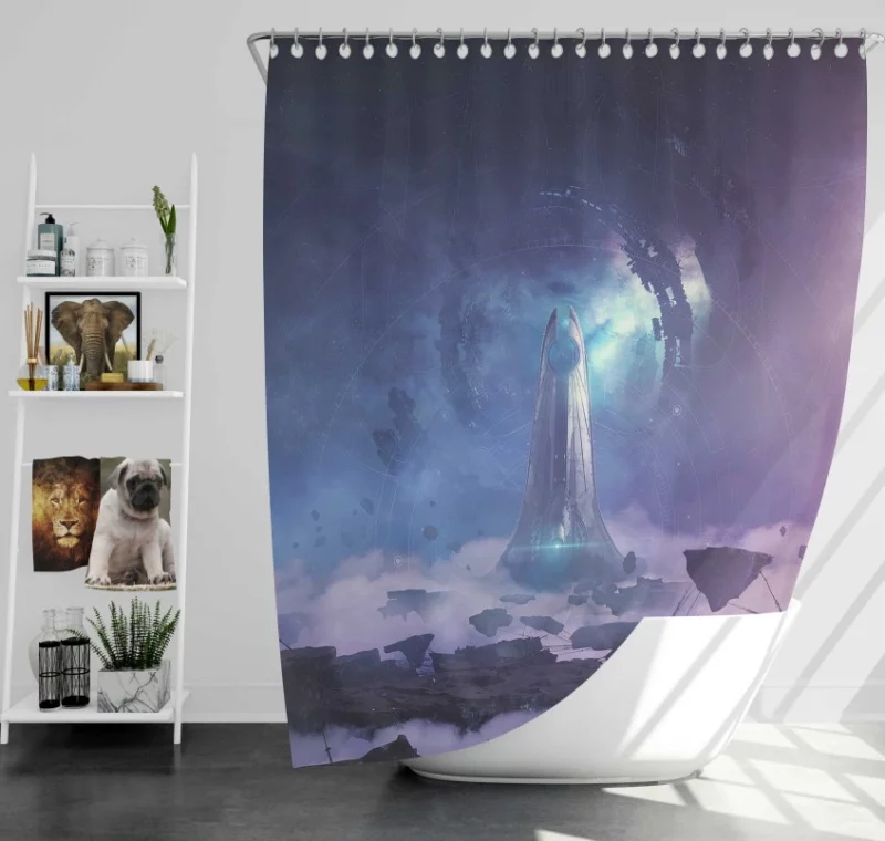 Destiny Video Game Bath Shower Curtain