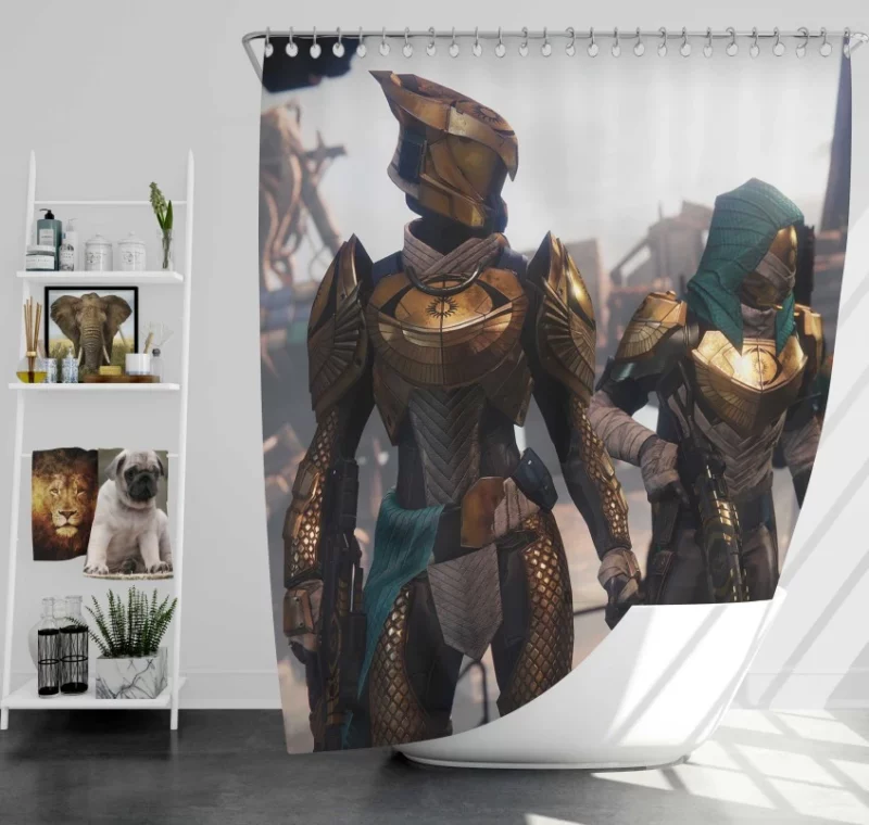 Destiny Video Game Themed Bath Shower Curtain