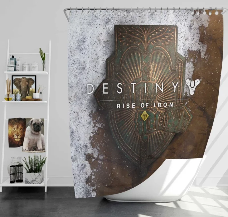 Destiny Warrior Building Alien Bath Shower Curtain