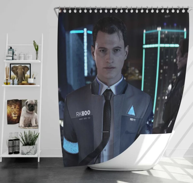 Detroit Become Human Markus Bath Shower Curtain