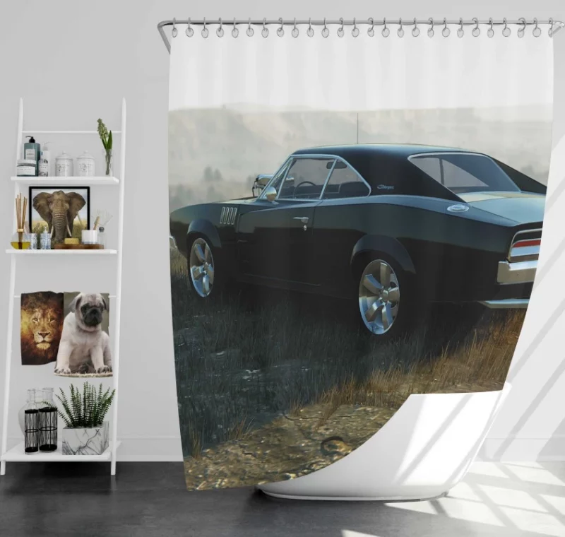 Dodge Charger R/t Grand Theft Auto V Bath Shower Curtain