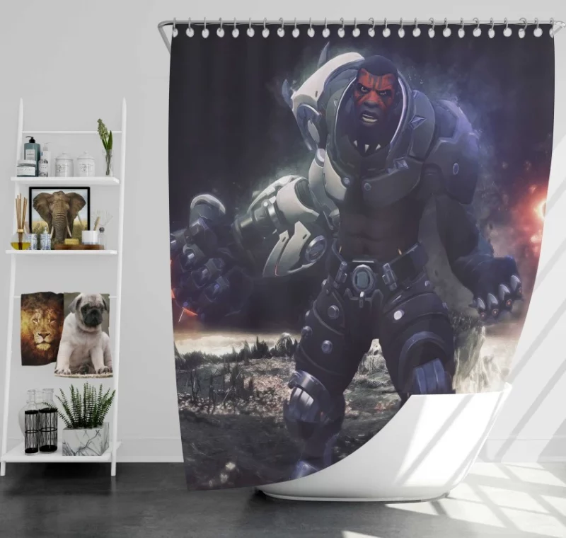 Doomfist Overwatch Bath Shower Curtain