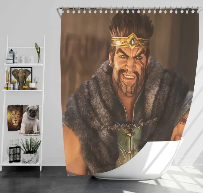 Draven League Of Legends Quality Bath Shower Curtain