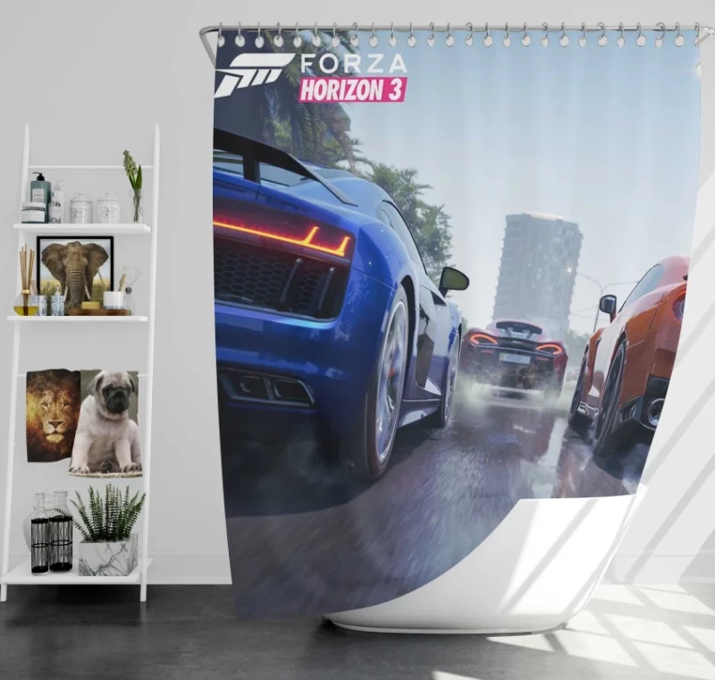 Eat Dust Forza Horizon 3 Forza Motorsport Bath Shower Curtain