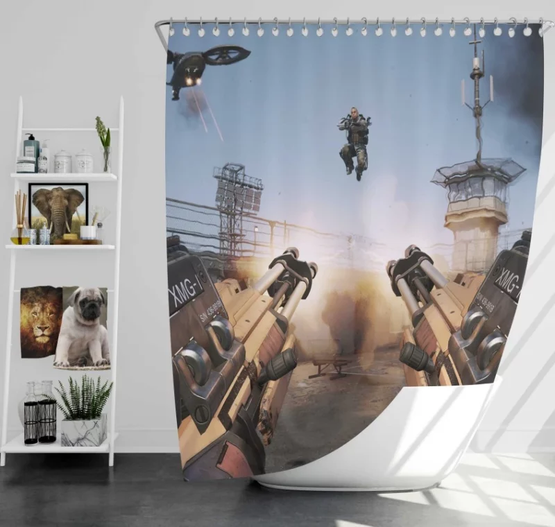 Energetic Call Of Duty Advanced Warfare Cod Bath Shower Curtain