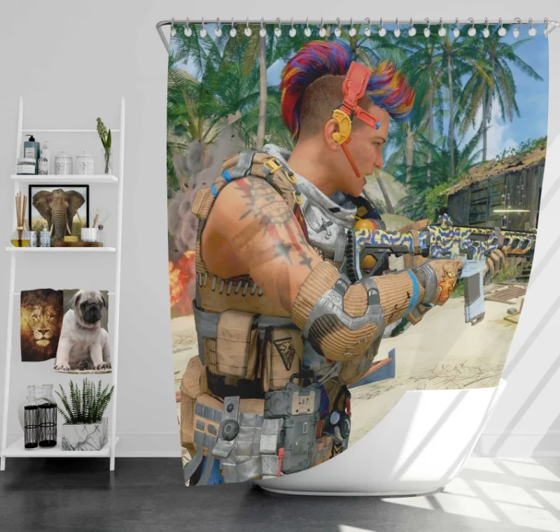 Erin Battery Baker Call Of Duty Black Ops 4 Bath Shower Curtain