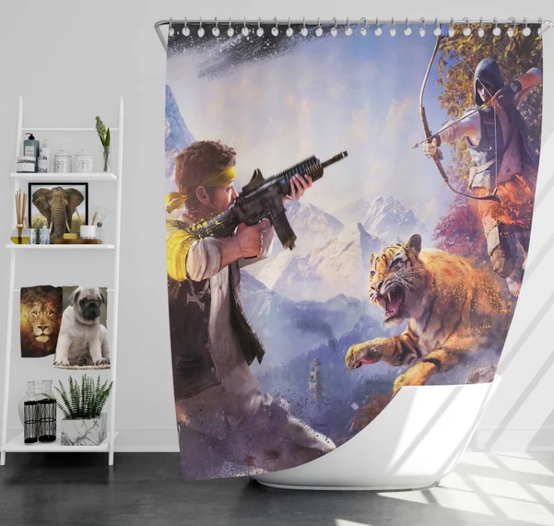 Far Cry 4 Dark Landscape Bath Shower Curtain