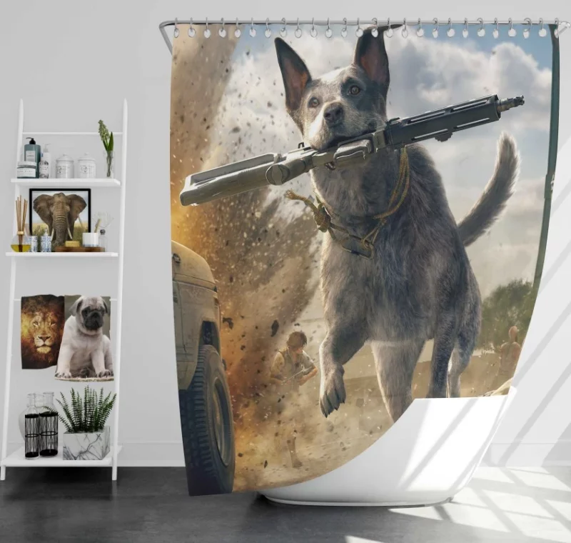 Far Cry 5 Video Game Themed Bath Shower Curtain