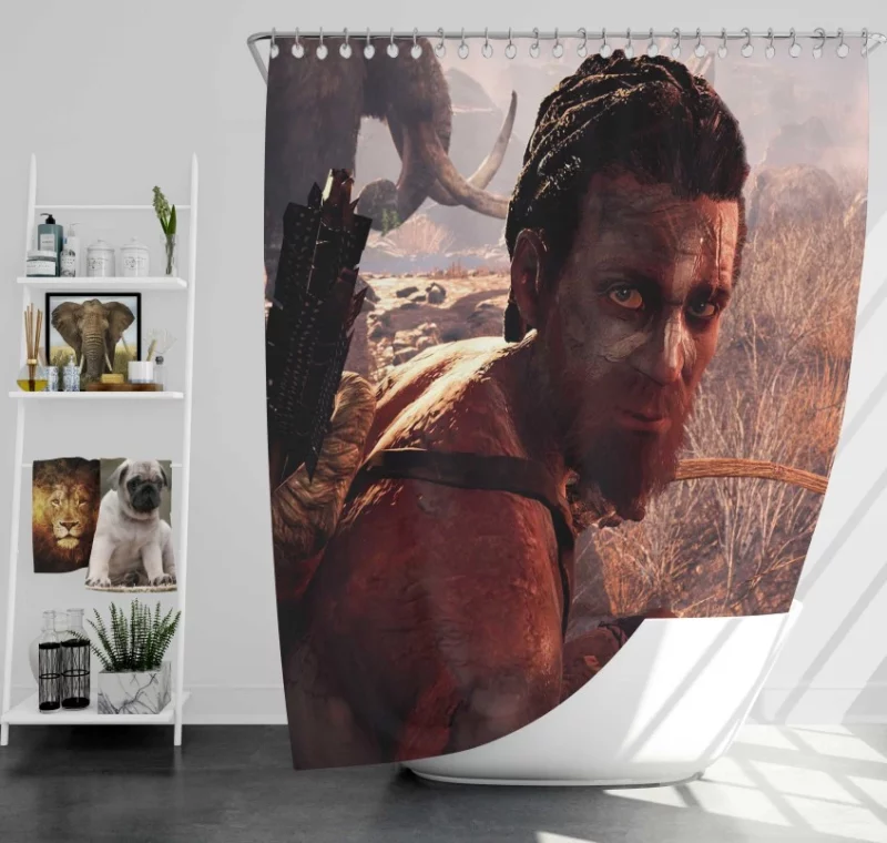 Far Cry Primal Mammoth Bath Shower Curtain