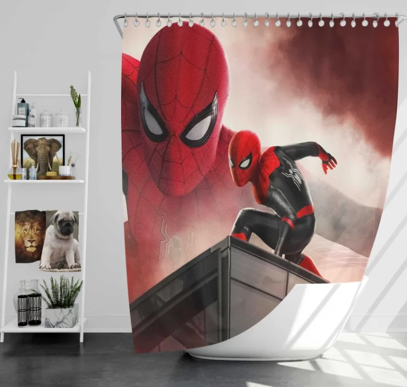 Far From Home Spider man Bath Shower Curtain