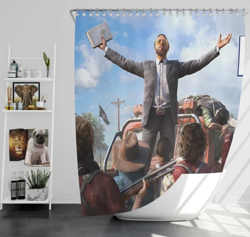 Farcry 5 Think Divine Bath Shower Curtain