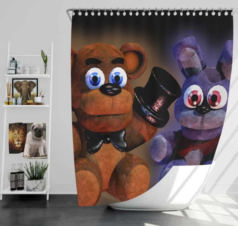 Five Nights At Freddys 2 Video Game Bath Shower Curtain