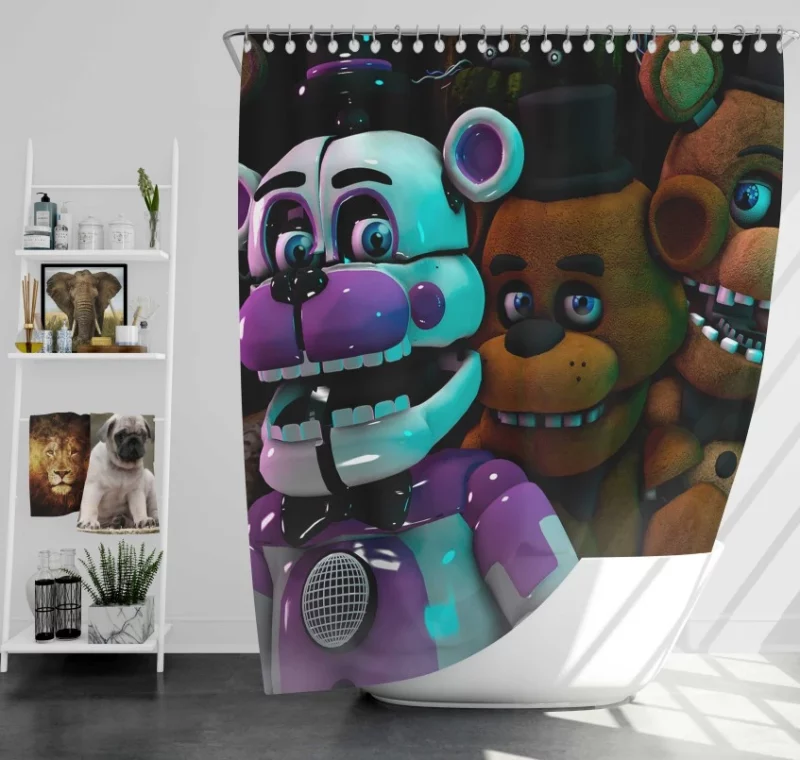 Five Nights At Freddys 4 Video Game Bath Shower Curtain