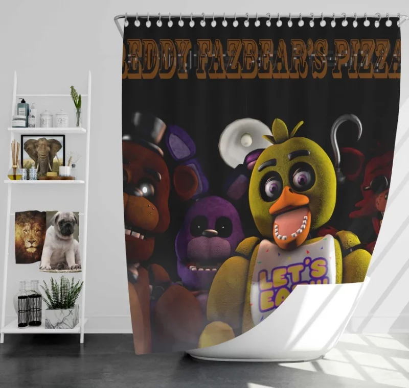 Five Nights At Freddys Design Printed Bath Shower Curtain